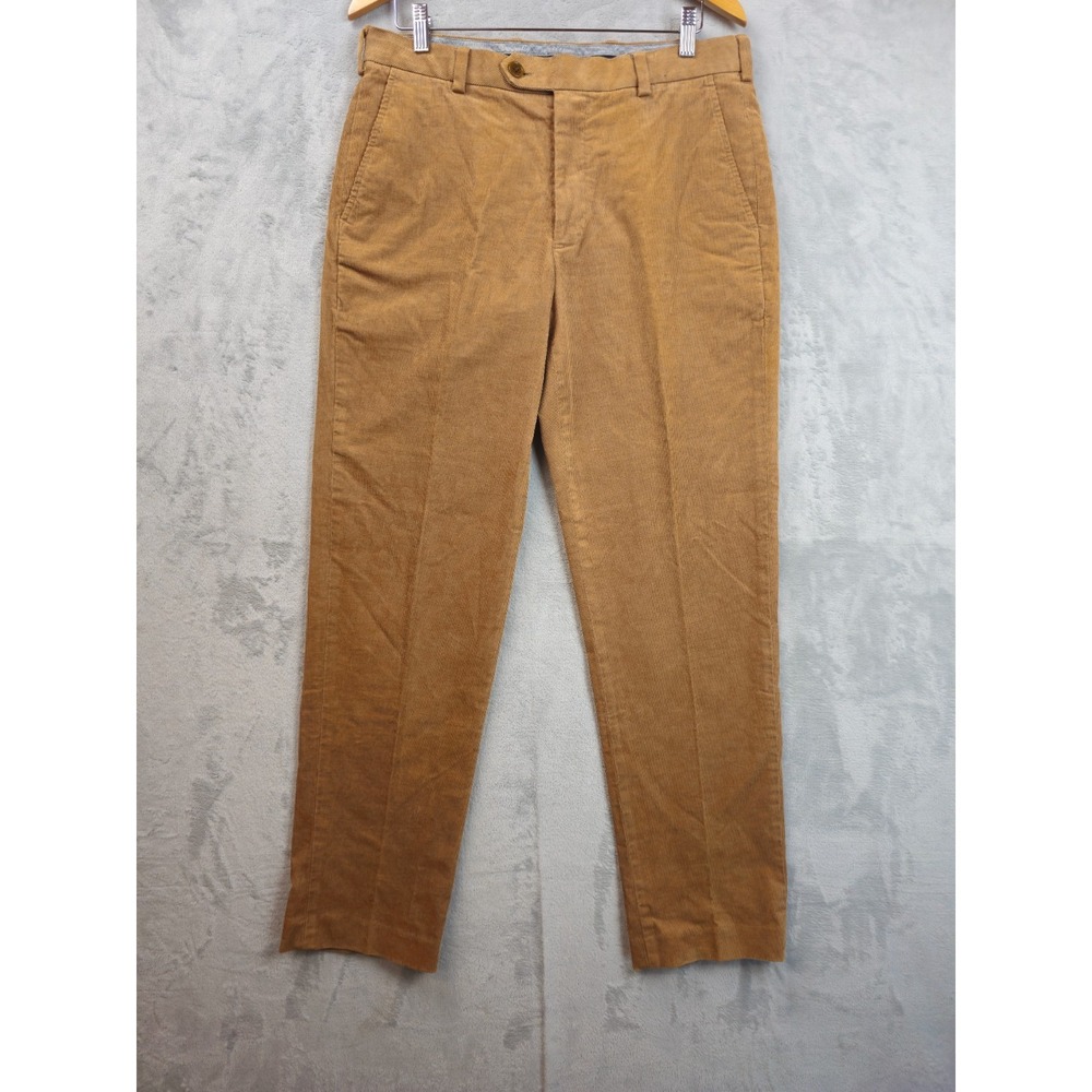 Brooks Brothers Pants Mens 34x32 Khaki Corduroy Clark Fit Stretch Chino Casual